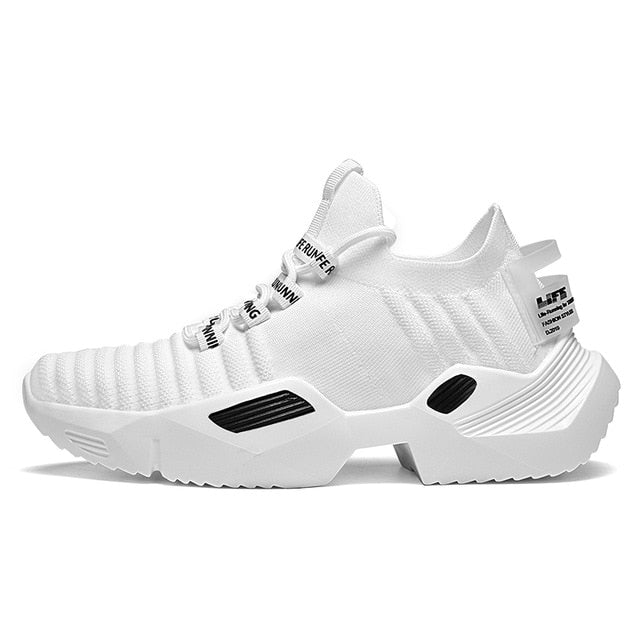 2019 Newest Stylish Four Seasons Running Shoes For Men High quality White Sneakers Lace-Up Lightweight Breathable Walking Shoes