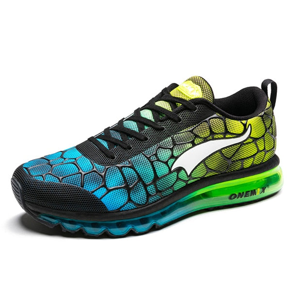 ONEMIX Men's Yellow Sport Running Shoes Breathable Road Running Shoes Outdoor Male Athletic Sport Walking Air Cushion Sneakers