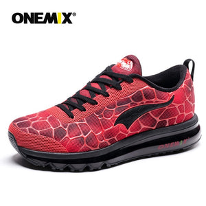 ONEMIX Men's Yellow Sport Running Shoes Breathable Road Running Shoes Outdoor Male Athletic Sport Walking Air Cushion Sneakers