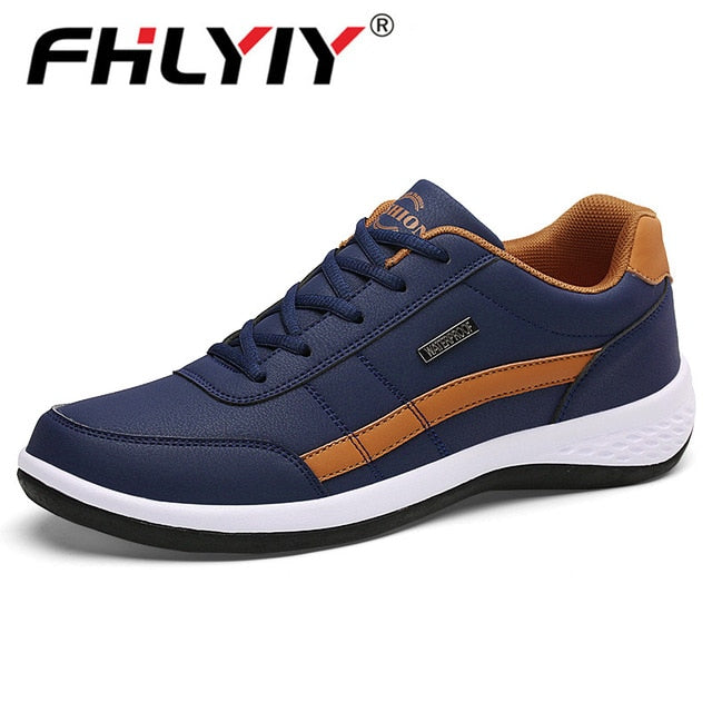 Fashion Men Sneakers for Men Casual Shoes Breathable Lace up Mens Casual Shoes Spring 2019 Leather Shoes Men chaussure homme