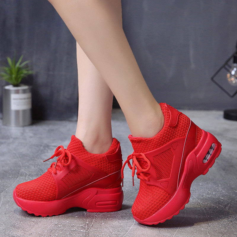 height increasing shoes woman platform sneakers women running shoes breathable mesh sports shoes for ladies chunky shoes