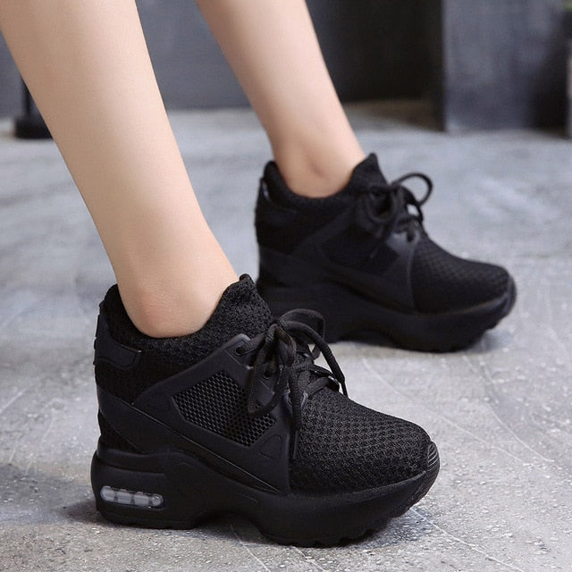 height increasing shoes woman platform sneakers women running shoes breathable mesh sports shoes for ladies chunky shoes