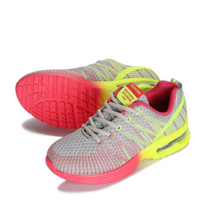 Fashion Women Lightweight Sneakers Running Shoes Outdoor Sports Shoes Breathable Mesh Comfort Running Shoes Air Cushion Lace Up