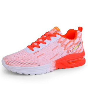 Fashion Women Lightweight Sneakers Running Shoes Outdoor Sports Shoes Breathable Mesh Comfort Running Shoes Air Cushion Lace Up