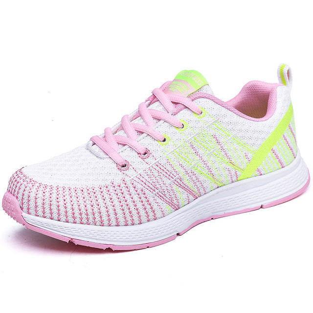 Fashion Women Lightweight Sneakers Running Shoes Outdoor Sports Shoes Breathable Mesh Comfort Running Shoes Air Cushion Lace Up