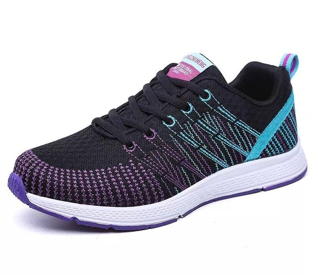 Fashion Women Lightweight Sneakers Running Shoes Outdoor Sports Shoes Breathable Mesh Comfort Running Shoes Air Cushion Lace Up