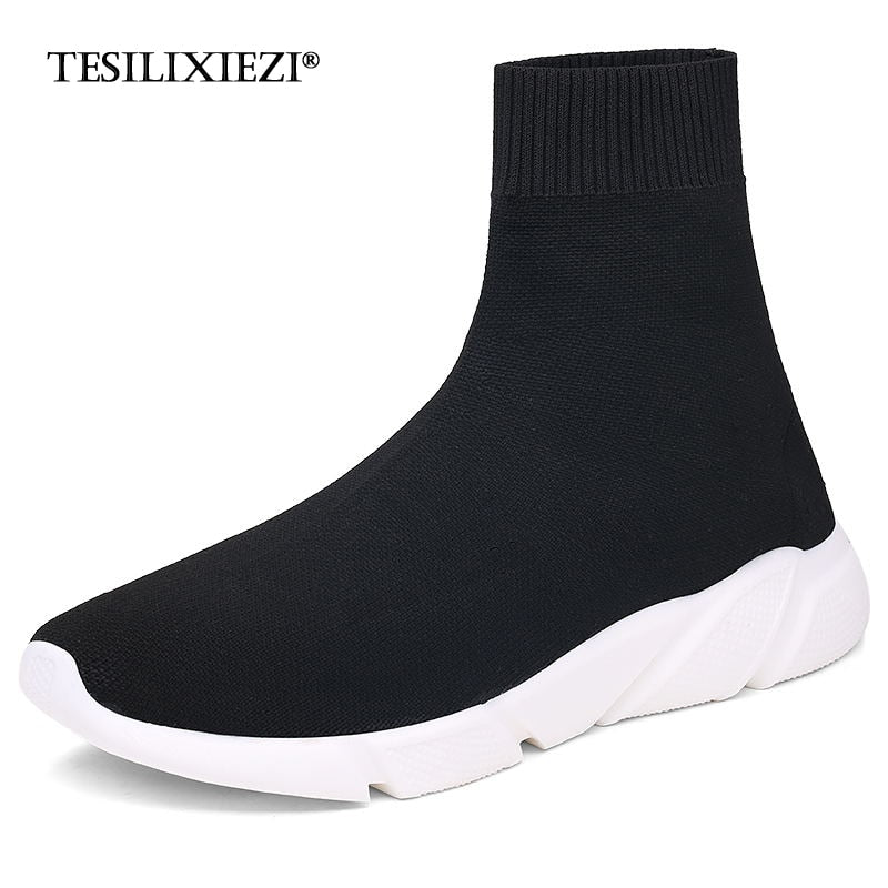 Running Shoes For Men Women Breathable Sneakers Women Men Knit Upper Sport Shoes Sock Boots Woman Chunky Shoes High Top