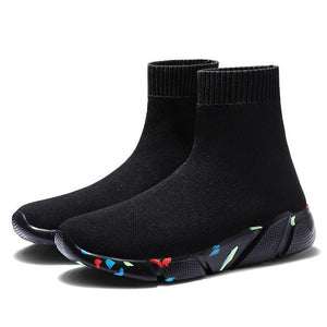 Running Shoes For Men Women Breathable Sneakers Women Men Knit Upper Sport Shoes Sock Boots Woman Chunky Shoes High Top