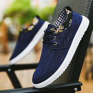 new Men Shoes Casual Canvas Shoes Lightweight Lace Up Sneakers Breathable jogging Skateboard Men Flats Slip  Male Footwear