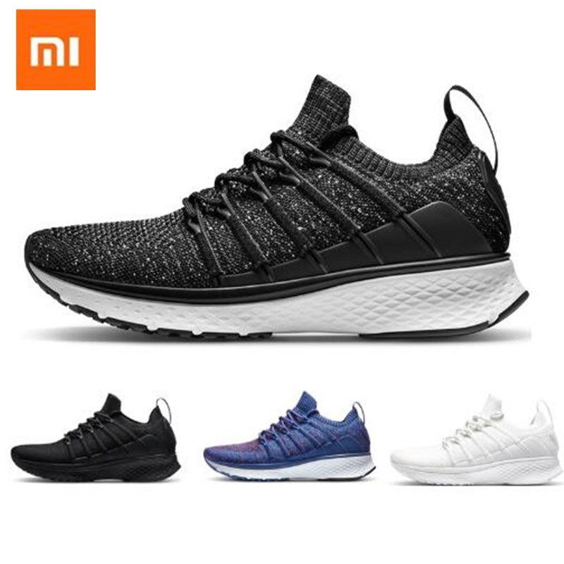 In Stock Xiaomi Mijia smart Sneaker Sports shoes 2 Uni-Mould Technique New Fishbone Lock System Elastic Knitting Vamp for man