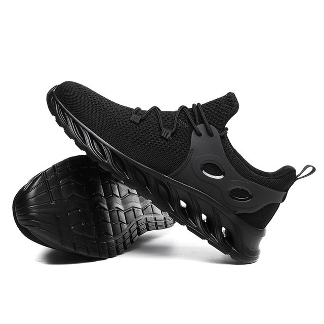 SUROM Running Shoes For Men Summer Sneakers Breathable Mesh Outdoor Sport Shoes Men Increase Black  Upper Lace Up Male Shoes