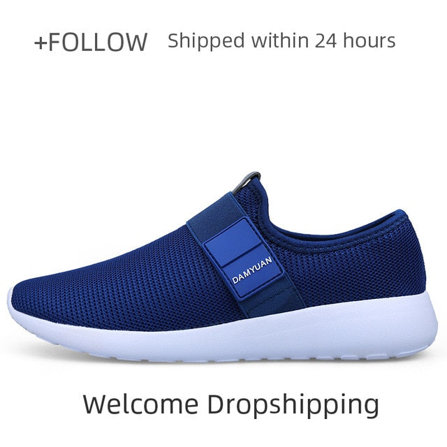 2019 Men's Casual Shoes Mesh Lightweight Breathable Sports Running Shoes Fashion Comfortable Walking Shoes Man Flats Sneakers