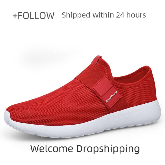 2019 Men's Casual Shoes Mesh Lightweight Breathable Sports Running Shoes Fashion Comfortable Walking Shoes Man Flats Sneakers