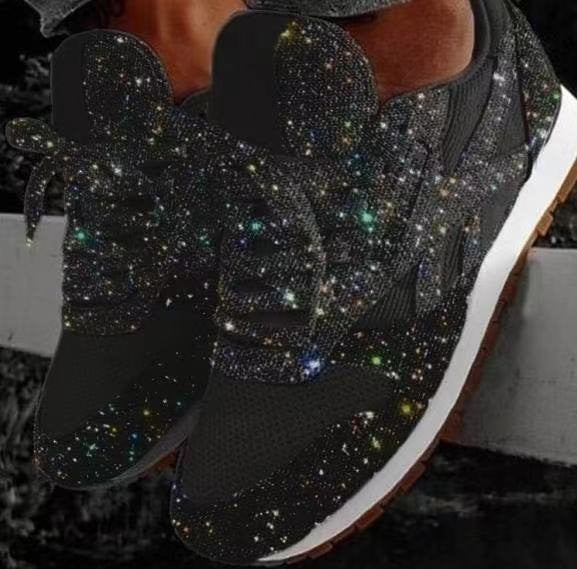 Autumn and Winter 2019 Sponge Cake Sequin Casual Shoes Breathable Thick Soled Women's Shoes  Glitter Sneakers  Zapatos De Mujer