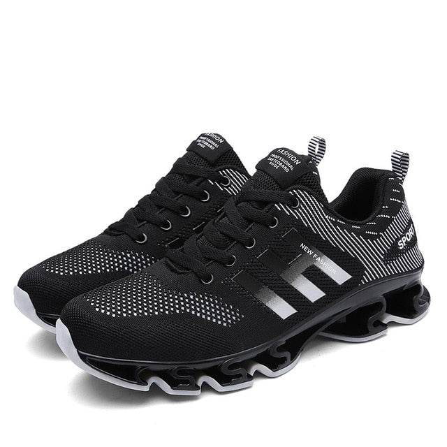 Running Shoes Men Non Slip Ultra Lightweight Sport Shoes Breathable Athletic Sneakers Jogging Gym Shoes Big Size 45 Blue Color