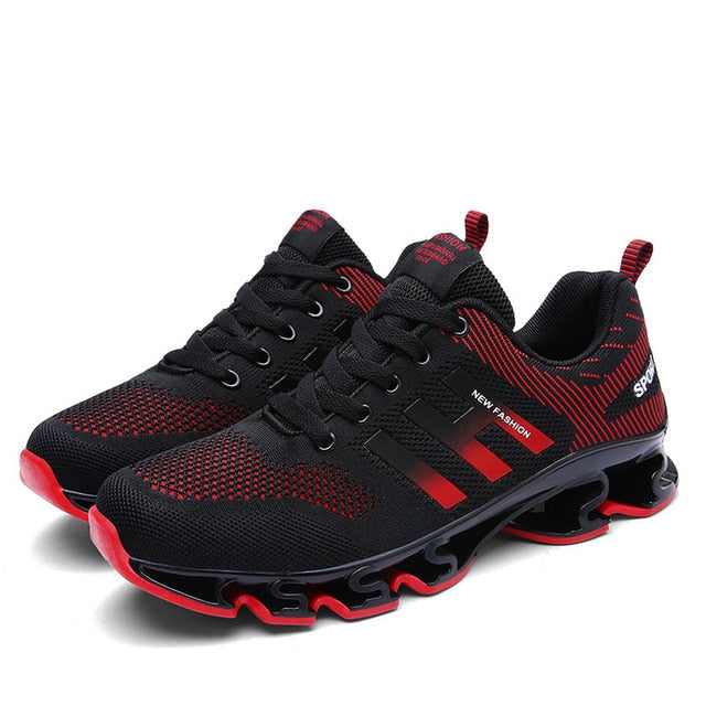 Running Shoes Men Non Slip Ultra Lightweight Sport Shoes Breathable Athletic Sneakers Jogging Gym Shoes Big Size 45 Blue Color