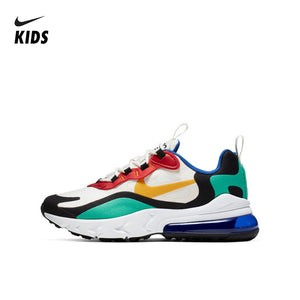 100%Original NIKE AIR MAX 270 REACT(GS) Kids Shoes Air Cushion Children Running Shoes Comfortable Sports Sneakers BQ0102-001 Hot