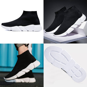 Running Shoes For Men Women Breathable Sneakers Women Men Knit Upper Sport Shoes Sock Boots Woman Chunky Shoes High Top