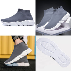 Running Shoes For Men Women Breathable Sneakers Women Men Knit Upper Sport Shoes Sock Boots Woman Chunky Shoes High Top