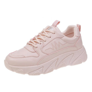 Hot Dad Shoes White Sneakrs Women Casual Vulcanized Shoes Woman Breathable Platform Chunky Sneakers Spring Korean Ladies Shoes