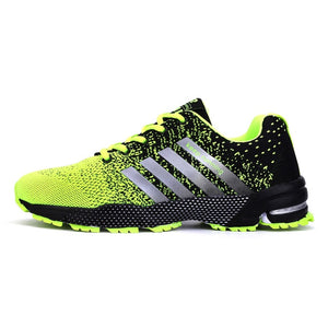 Minimalism Mens Lace-up Running Shoes Breathable Flyknit Women Sneaker Non-slip Wearable Casual Sports Shoes Lovers Size 35-46