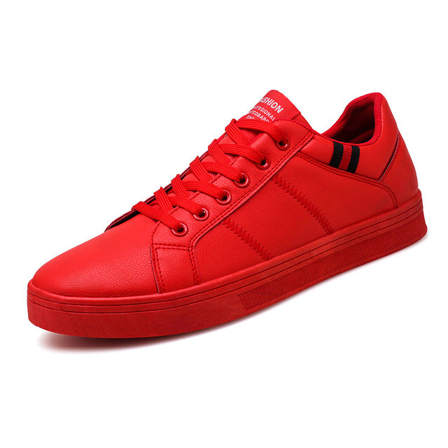 UNN New Designer Red Sneakers For Men Shoes Leather Walking 2020 Spring Luxury High Quality Casual Shoes Flats Men's Footwear