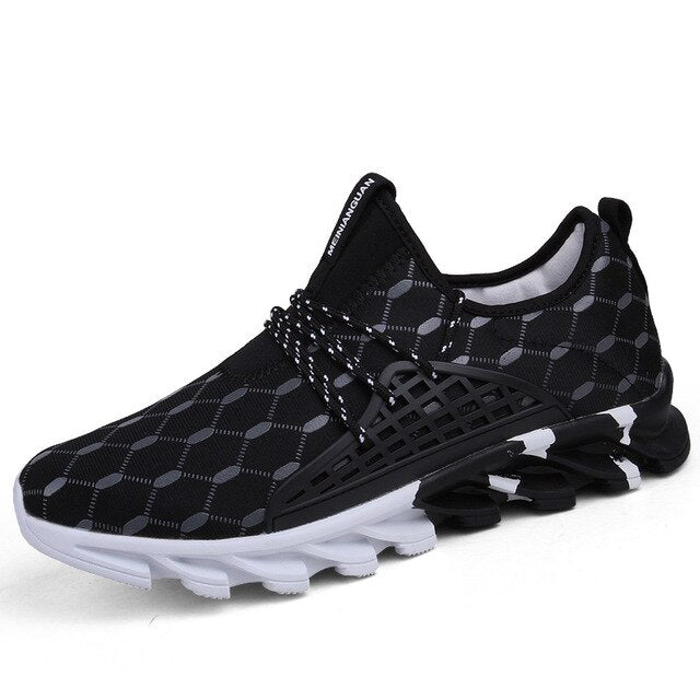 Man Running Shoes Plus Size Mesh Men Sport Shoes Lac-up Men Shoes Lightweight Comfortable Breathable Walking Sneakers 2019 New