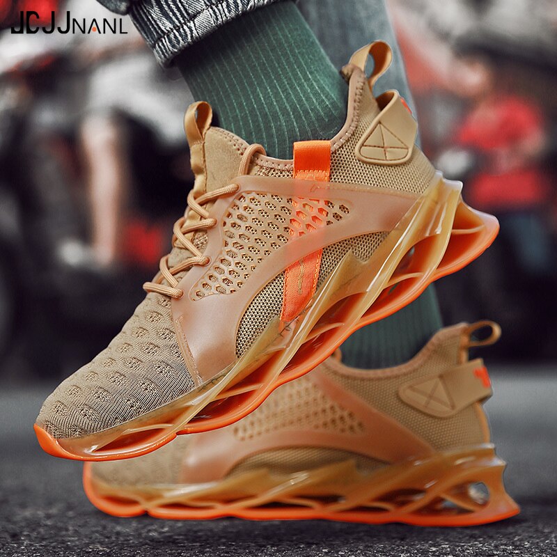 Trend Blade Cushioning Sport Shoes Breathables Running Shoes for Men Jogging Sneakers Lace Up 360 Walking Man Shoes