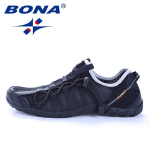 BONA New Popular Style Men Running Shoes Lace Up Athletic Shoes Outdoor Walkng jogging Sneakers Comfortable Fast Free Shipping