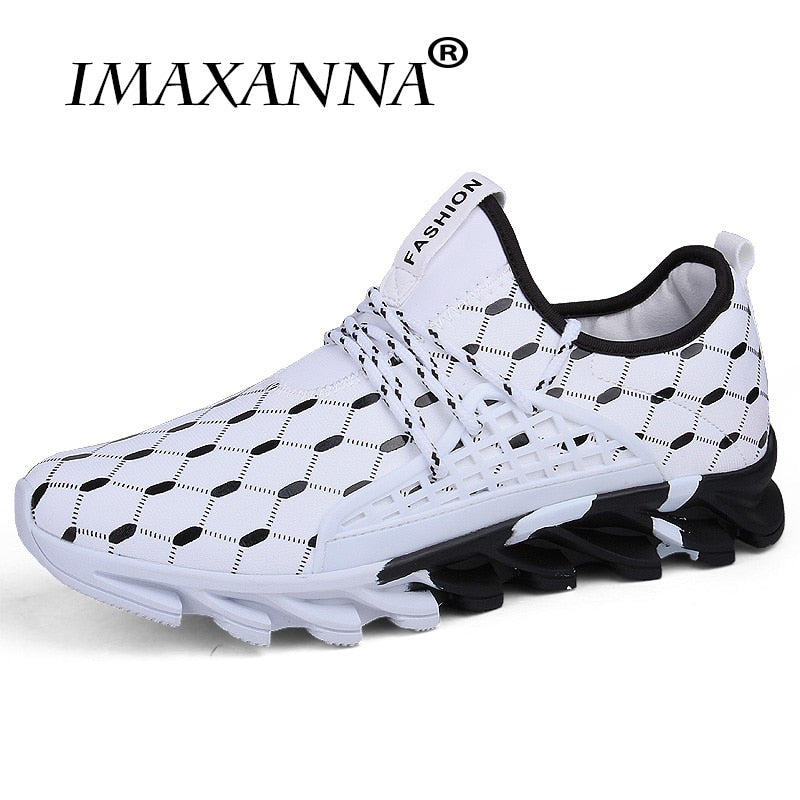 IMAXANNA White Man Sneakers Women Running Shoes Outdoor Shoes Men Athletic Lace-Up Women's Sport shoes Breathable Men's Sneakers