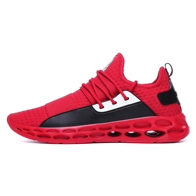 Stylish Four Seasons Running Shoes For Men Air Breathable Lightweight Sports Shoes Black Red Male Gym Sneakers Betis Zapatillas