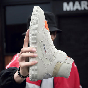 Koovan Men's Sneakers Sports Boots 2018 Autumn Air Force High Canvas Hip-hop Ancient Ways Shoes Joker Men's Shoes Causal Shoes