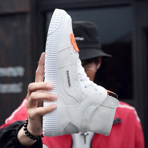 Koovan Men's Sneakers Sports Boots 2018 Autumn Air Force High Canvas Hip-hop Ancient Ways Shoes Joker Men's Shoes Causal Shoes