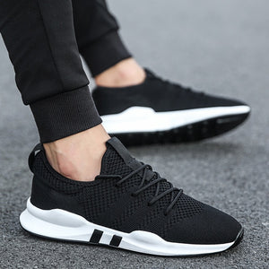 Summer Brand Fashion Men Casual Shoes Light Breathable Mesh Shoes Men Sneakers Lace Up Gray White Black All Mens Shoes 2019 New