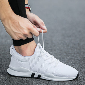 Summer Brand Fashion Men Casual Shoes Light Breathable Mesh Shoes Men Sneakers Lace Up Gray White Black All Mens Shoes 2019 New